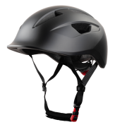 VINZ Ronda Urban Fahrradhelm mit LED - Matt Schwarz