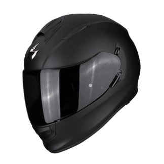Scorpion EXO 491 Solid matt schwarz Integralhelm Rollerhelm Motorradhelm Sonnenblende Vorderansicht