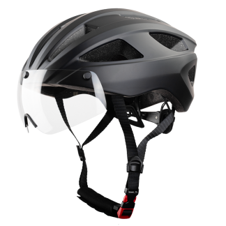 VINZ Furka Fahrradhelm mit 2 magnetischen Visieren - Matt Schwarz