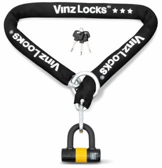 VINZ Kungur ART 3 Rollerschloss - 150 cm (Passt durch Speichenrad)