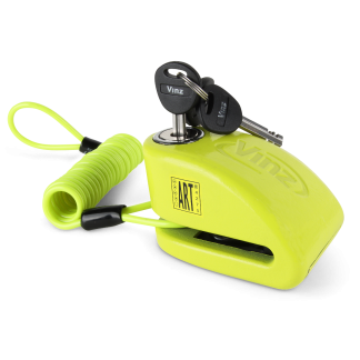 VINZ Pico Alarm Scheibenbremsschloss ART4 - Gelb